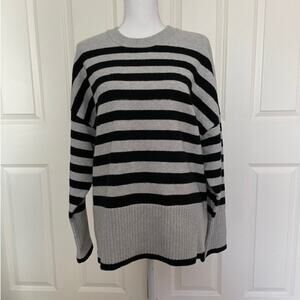 Industry Republic Gray Black Breton Striped Sweater XL Affordable Luxury